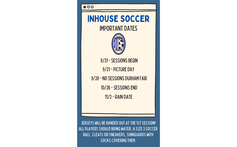 Inhouse Program - Important Dates