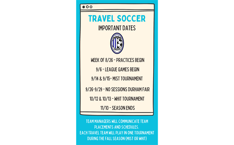 Travel Teams - Important Dates! 